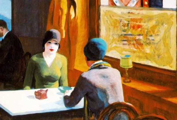 edward hopper chop suey - paslanmaz kalem